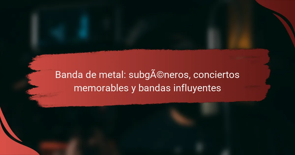 Banda de metal: subgéneros, conciertos memorables y bandas influyentes