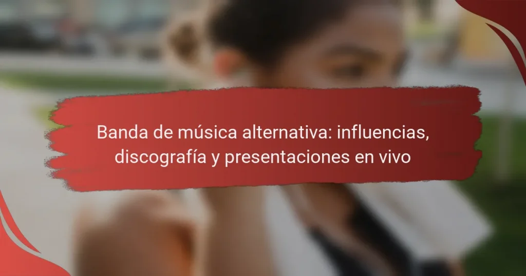 Banda de música alternativa: influencias, discografía y presentaciones en vivo