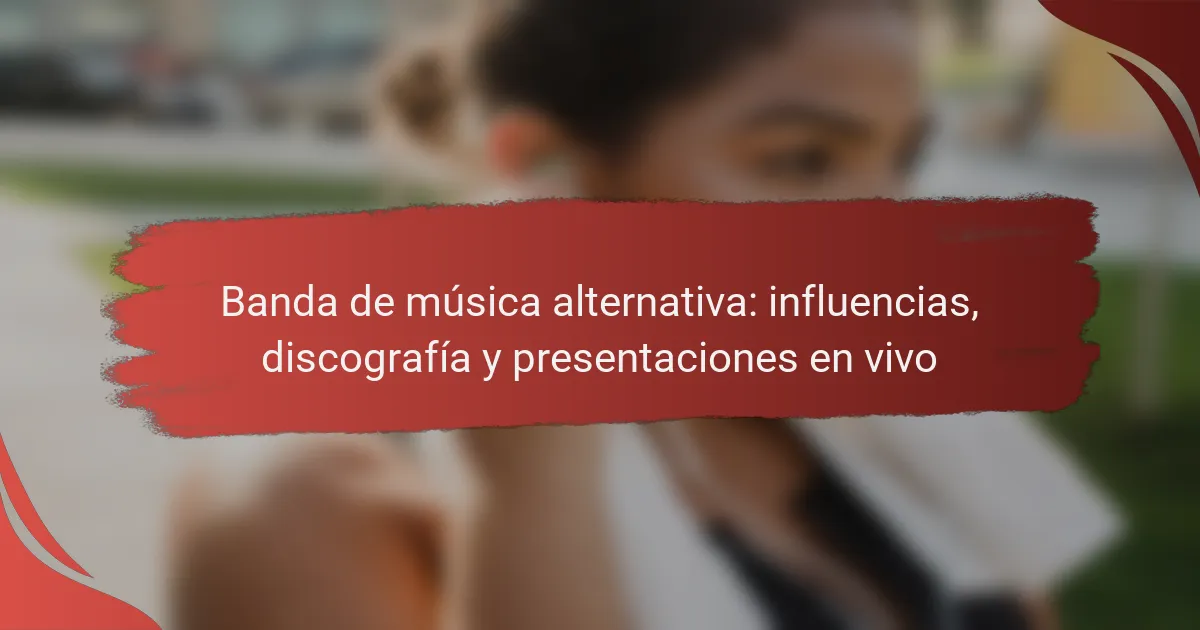 Banda de música alternativa: influencias, discografía y presentaciones en vivo