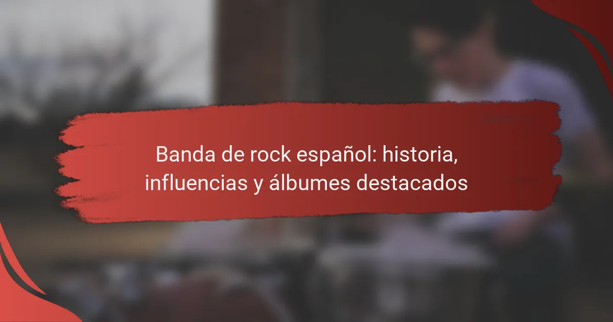 Banda de rock español: historia, influencias y álbumes destacados