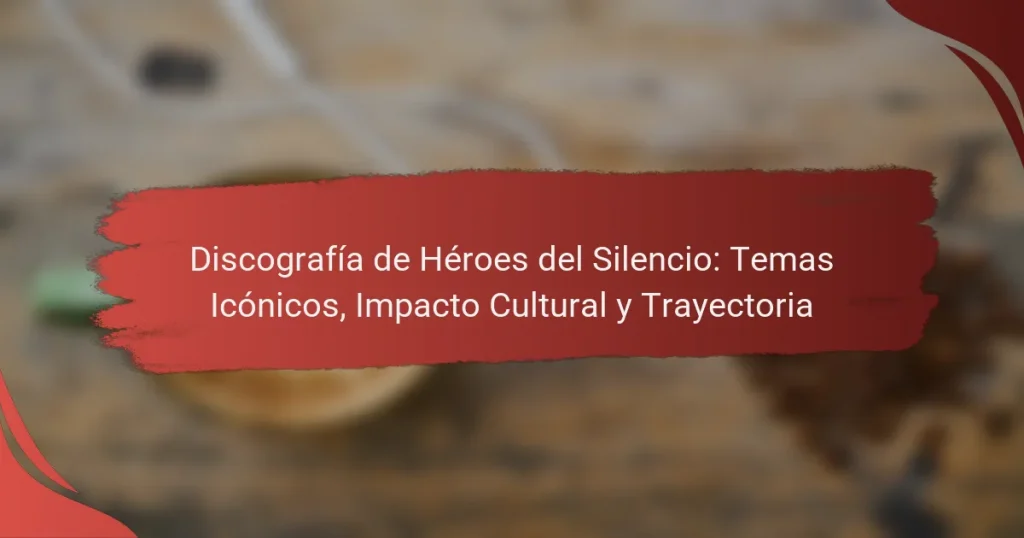 Discografía de Héroes del Silencio: Temas Icónicos, Impacto Cultural y Trayectoria
