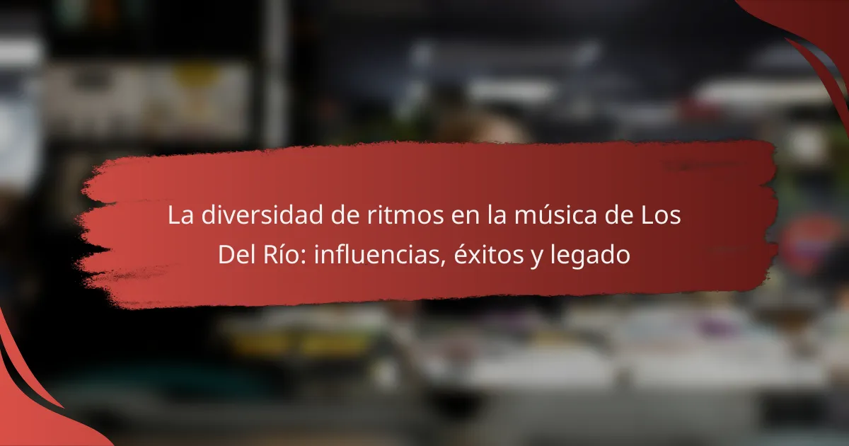 La diversidad de ritmos en la música de Los Del Río: influencias, éxitos y legado