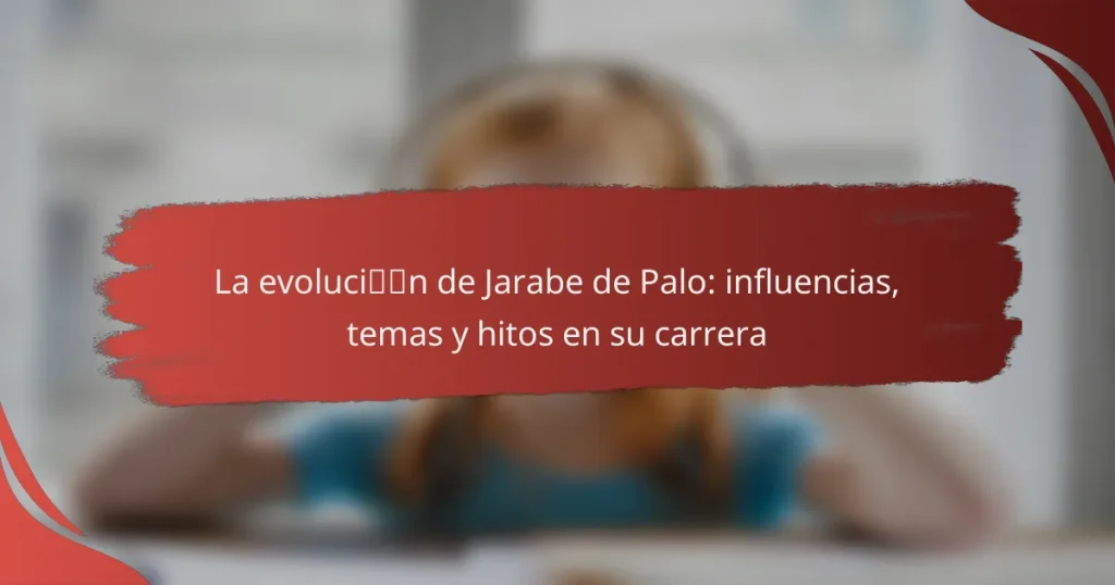 La evolución de Jarabe de Palo: influencias, temas y hitos en su carrera