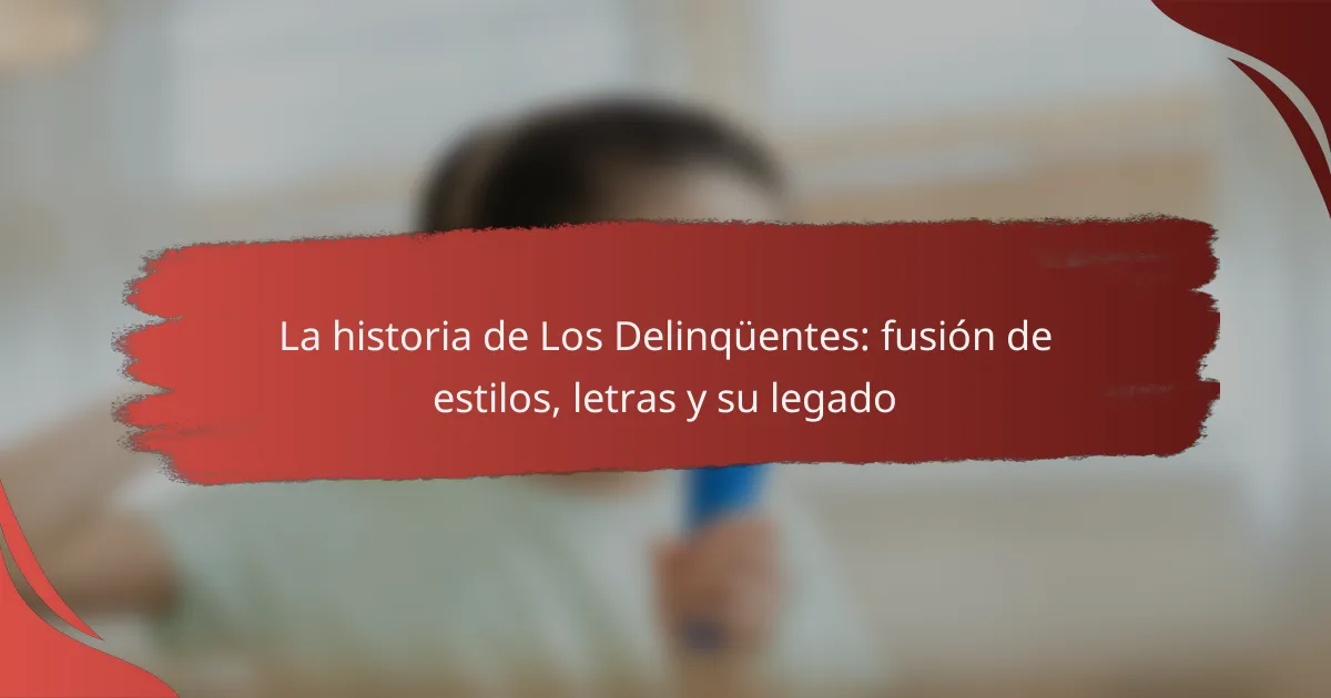 La historia de Los Delinqüentes: fusión de estilos, letras y su legado